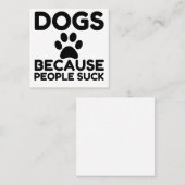 人から得た吸犬 スクエア名刺 (正面/裏面)