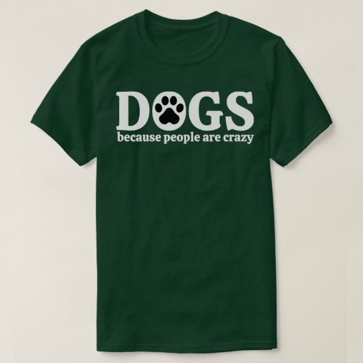 人がいるから熱狂する犬 Tシャツ (デザイン正面)