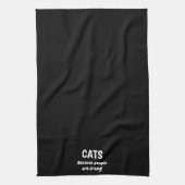 人がいるから熱狂する猫 キッチンタオル (縦)