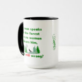 人がこっけいな森林で話したら襲って下さい マグカップ (正面左)