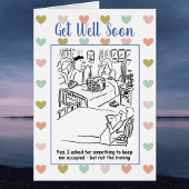 人がアイロン掛けを病院に持ち込む