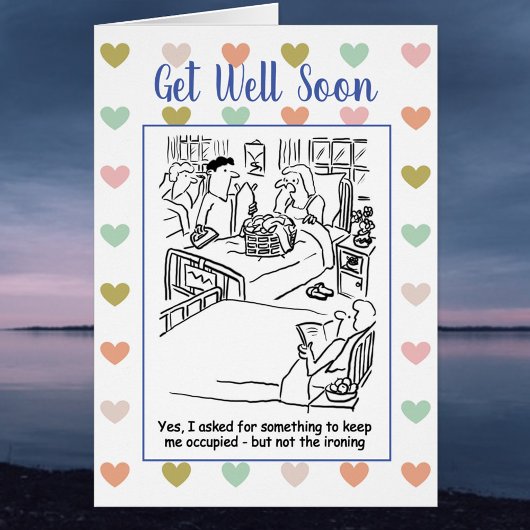 人がアイロン掛けを病院に持ち込む