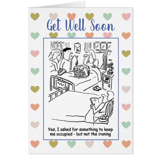 人がアイロン掛けを病院に持ち込む (正面)