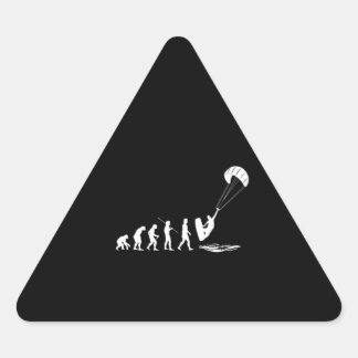 人がサーフィンの贈り物を受け取るおもしろいまでの進化 三角形シール