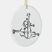 人が付いている低音、直立したおよび電気輪郭 セラミックオーナメント (右)