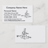 人が付いている低音、直立したおよび電気輪郭 名刺 (正面/裏面)