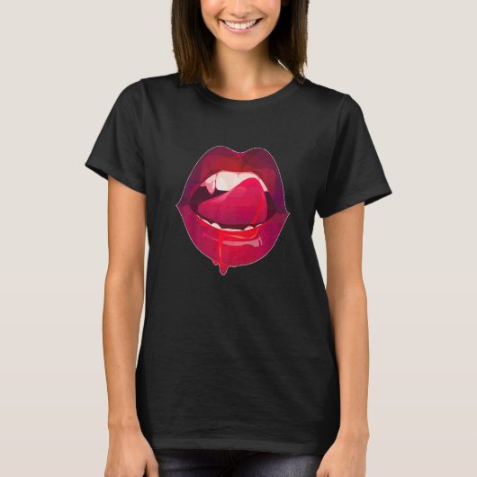 人が叫ぶのが好きなヴァンパイアの牙 1 Tシャツ (正面)