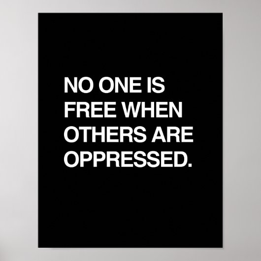 人が圧迫されると自由になる者は無い ポスター (正面)