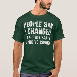 人が変わったと言うが、変わらざるを得なかった 皮肉なレトロデザイン Tシャツ
