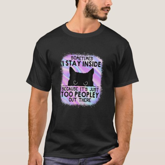 人が多すぎるここにゃんイエダイ Tシャツ (正面)