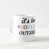 人が多すぎるマグカップ コーヒーマグカップ (正面左)
