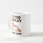 人が多すぎる猫 コーヒーマグカップ (正面左)