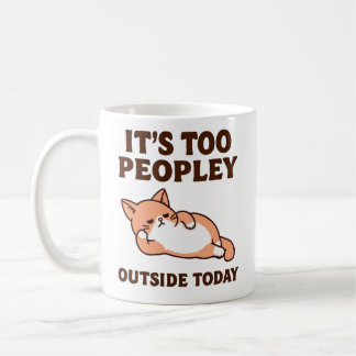 人が多すぎる猫 コーヒーマグカップ