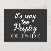 人が多過ぎる外おもしろい引用文 ポストカード (正面)