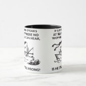 人が女性が聞くことができない海で話せば マグカップ (中央)