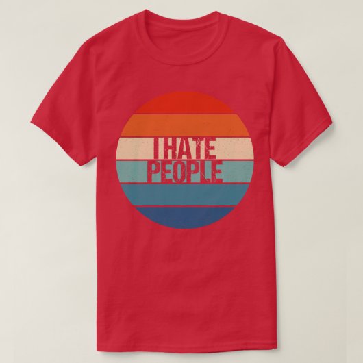 人が嫌いだ Tシャツ (デザイン正面)