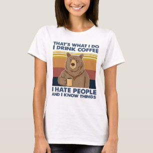 人が嫌いなコーヒー飲むの Tシャツ