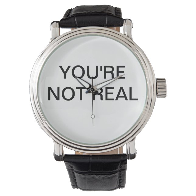 人が存在しな考えいように気を付ける 腕時計 (正面)