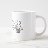 人が実在マグマと猫を三つ持つ ジャンボコーヒーマグカップ (右)
