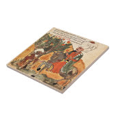 人が木から現れるインディアン・ルネッサンス タイル (側面)