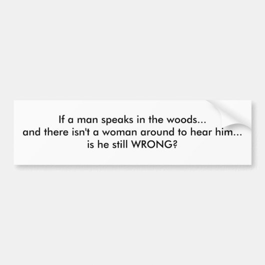 人が森で…話せば バンパーステッカー (正面)