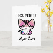 人が減れば猫が増える カード (黄色い花)