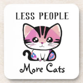 人が減れば猫が増える コースター (正面)