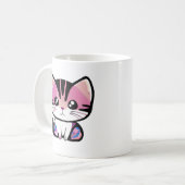 人が減れば猫が増える コーヒーマグカップ (正面左)