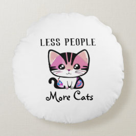 人が減れば猫が増える ラウンドクッション