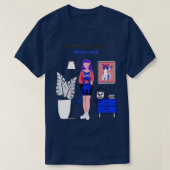 人が減れば猫のおもしろい猫好き Tシャツ (デザイン正面)