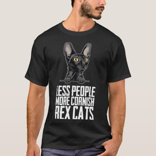 人が減れば、レックス猫が増える Tシャツ (正面)