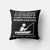 人が湖-魚釣り、おもしろいなノベルティで話せば クッション (裏面)