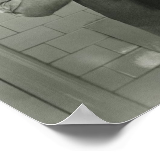 人が皿を洗う ポスター (角)