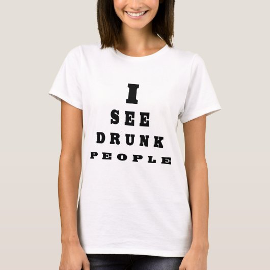 人が見え飲る Tシャツ (正面)