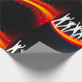 人が踊るシルエットのラッピングペーパー ラッピングペーパー