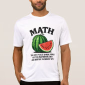 人が66個のスイカを買うのは数学だけ Tシャツ (正面)