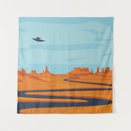 人けのない谷、山、暗い青々とした風景 タペストリー (正面)