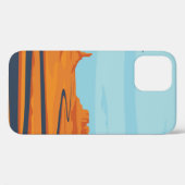  人けのない谷、山、暗い青々とした風景 Case-Mate iPhoneケース (裏面 (横))