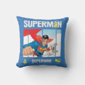 人すごいとクリプトが逃げる クッション (正面)