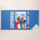 人すごいとクリプトが逃げる ビーチタオル (正面)