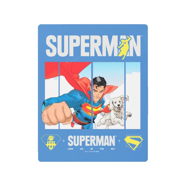 人すごいとクリプトが逃げる メタルプリント (正面)