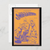 人すごいは髪を切られる ポストカード (正面/裏面)