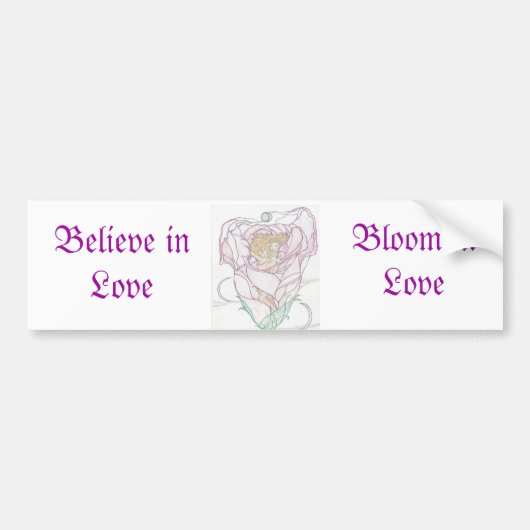 人そして女性はの上がりました バンパーステッカー (正面)