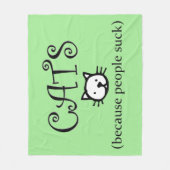 人だからね吸 フリースブランケット (正面)