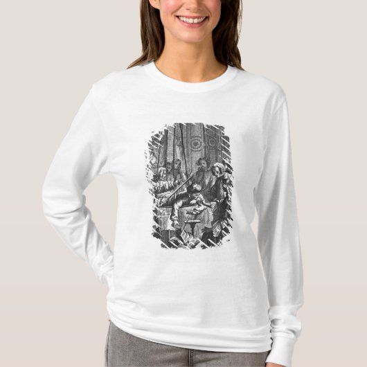 人でなされる電気実験 Tシャツ (正面)