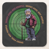 人ではなくプールを撮影 スクエアペーパーコースター (正面)