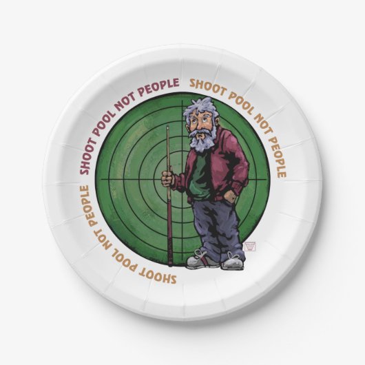 人ではなくプールを撮影 ペーパープレート (正面)