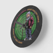 人ではなくプールを撮影 ラウンド壁時計 (傾斜)