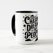 人ではなく夢を追う マグカップ (正面左)