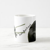 人で親友のカラスのマグ コーヒーマグカップ (中央)
